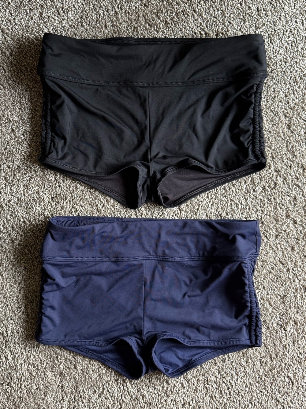 Athleta Women's Swim Boyshorts Bundle Navy Blue and Black Size Small